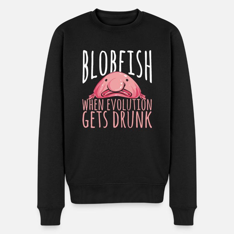 Poisson blob - Pull Premium bio Homme - noir
