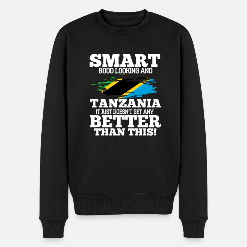Tanzanie - Pull Premium bio Homme - noir