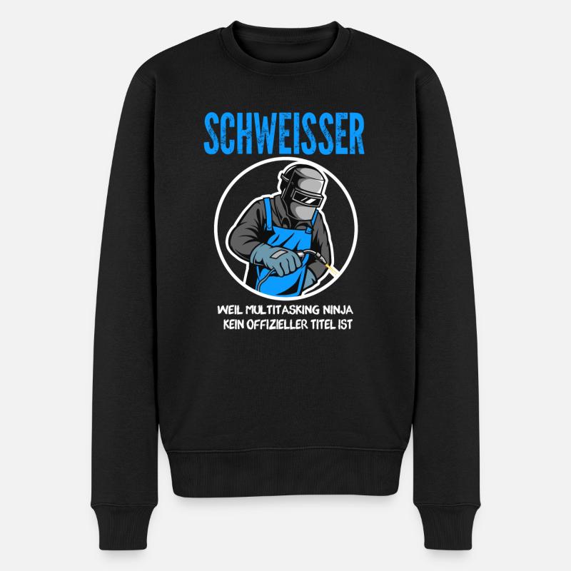 Schweißer Beruf Schweißen Geschenk - Männer Premium Bio Pullover - Schwarz