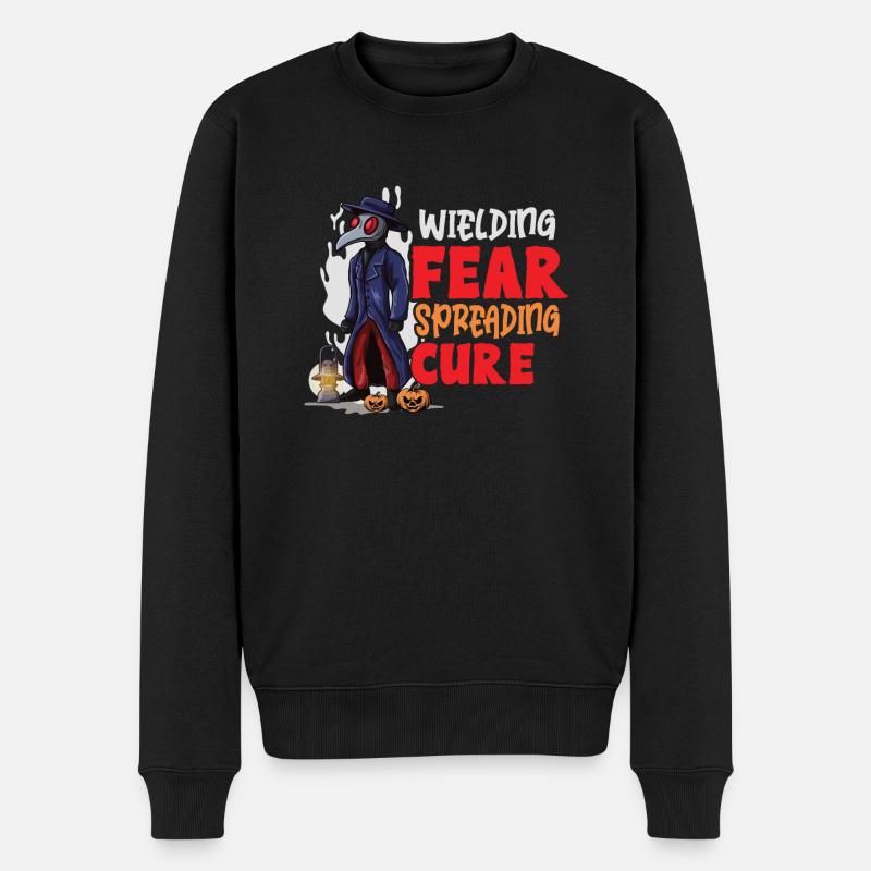 Gruseliger Halloween-horror-seuchendoktor - Männer Premium Bio Pullover - Schwarz