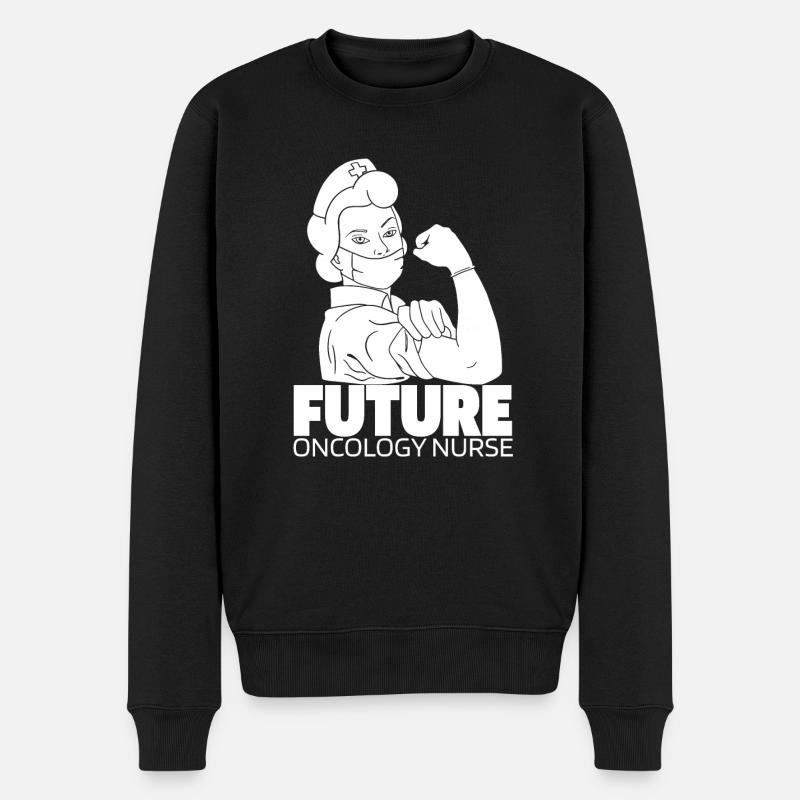 Krankenschwester Zukunft - Männer Premium Bio Pullover - Schwarz
