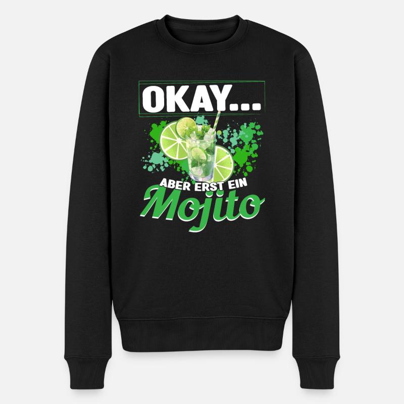 Mojto Longdrink Cocktail - Männer Premium Bio Pullover - Schwarz