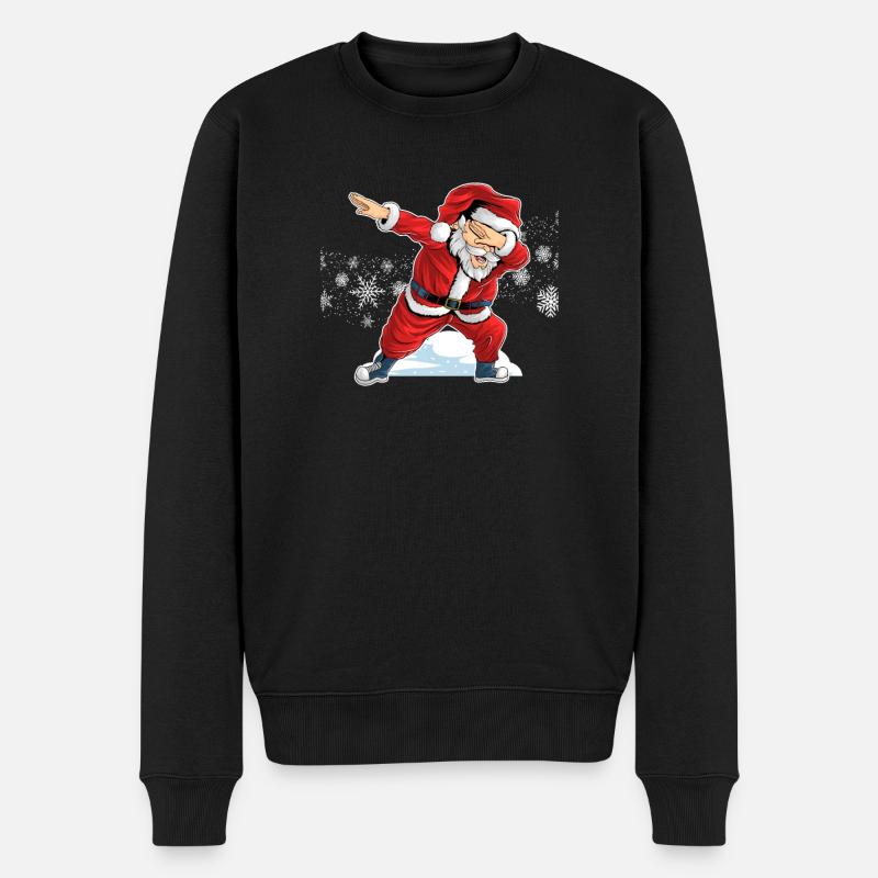 Weihnachten Dabbing Weihnachtsmann Funny Xmas Dab - Männer Premium Bio Pullover - Schwarz