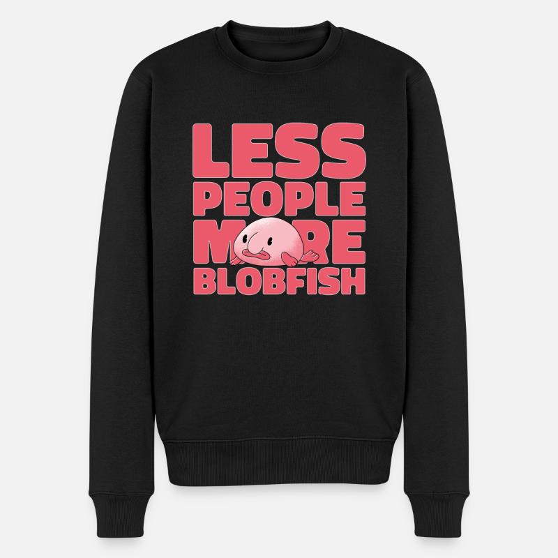 Blobfisch - Männer Premium Bio Pullover - Schwarz