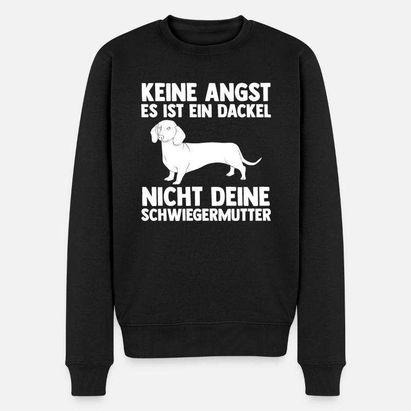 Hund Dackel - Männer Premium Bio Pullover - Schwarz