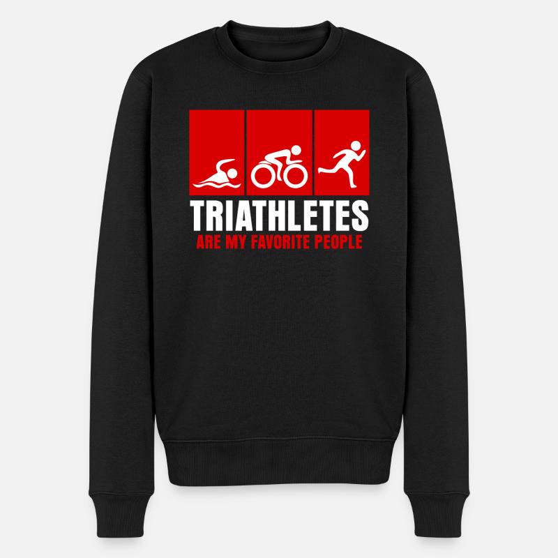 Triathlon Slogan Triathlètes Triathlète - Pull Premium bio Homme - noir