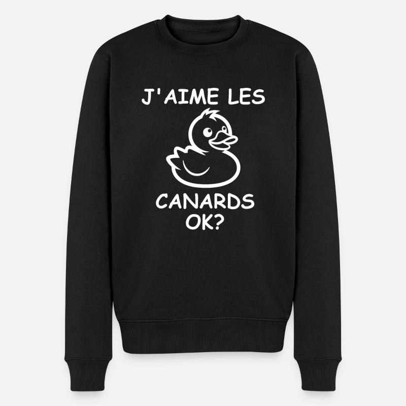 J'aime les canards - Pull Premium bio Homme - noir