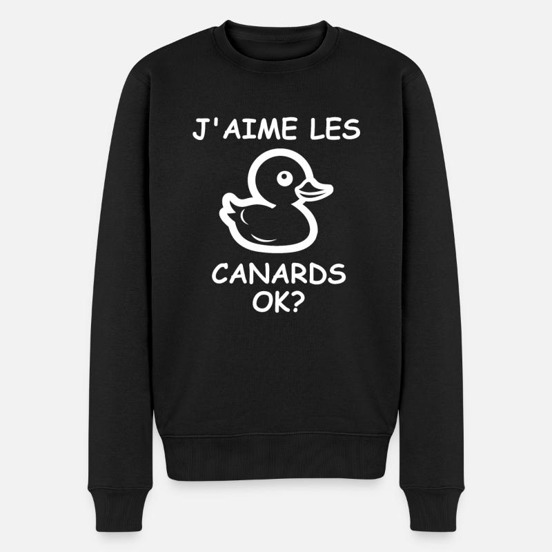 J'aime les canards - Pull Premium bio Homme - noir