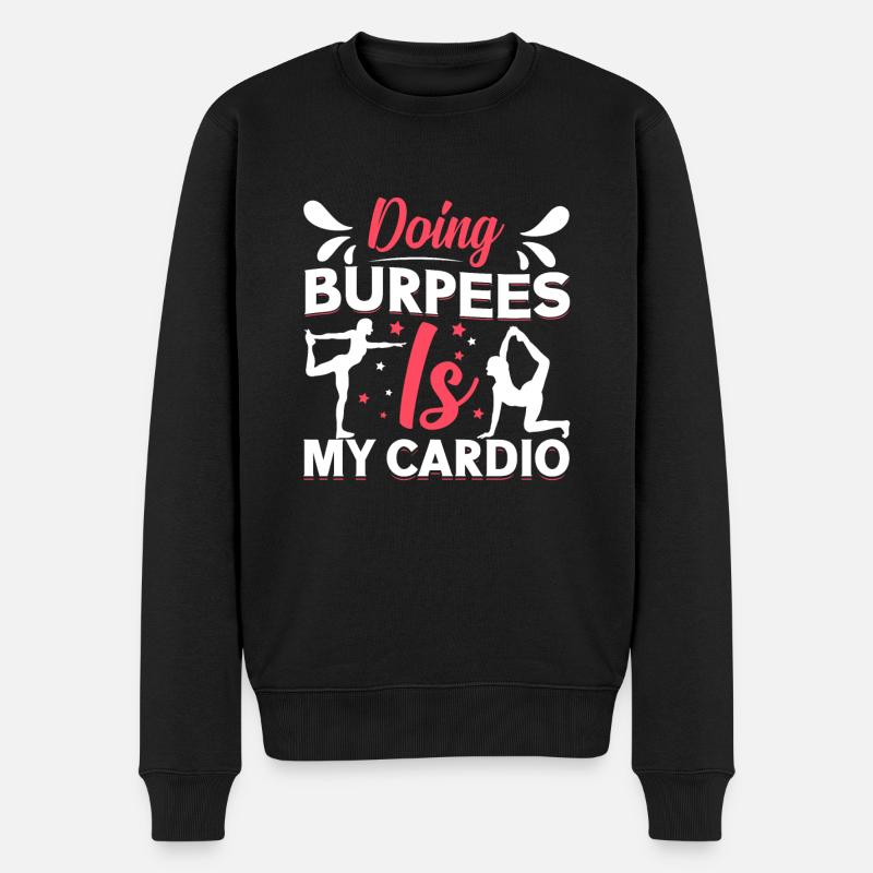 Burpees Übungen Workout - Männer Premium Bio Pullover - Schwarz
