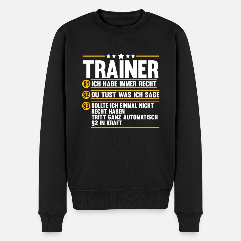 Sportmannschaft Trainer - Männer Premium Bio Pullover - Schwarz