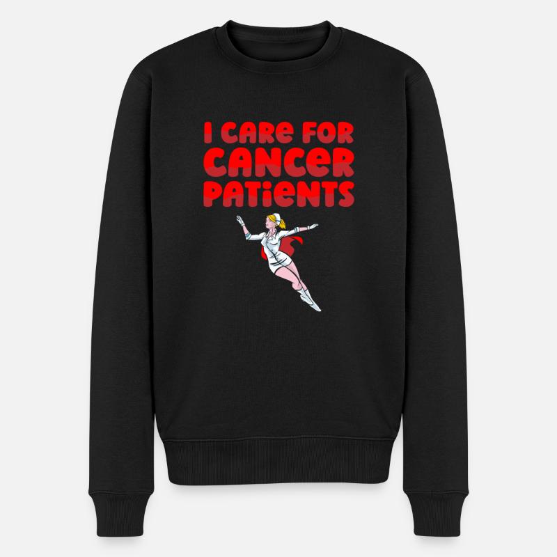 Krankenschwester Geduldig - Männer Premium Bio Pullover - Schwarz