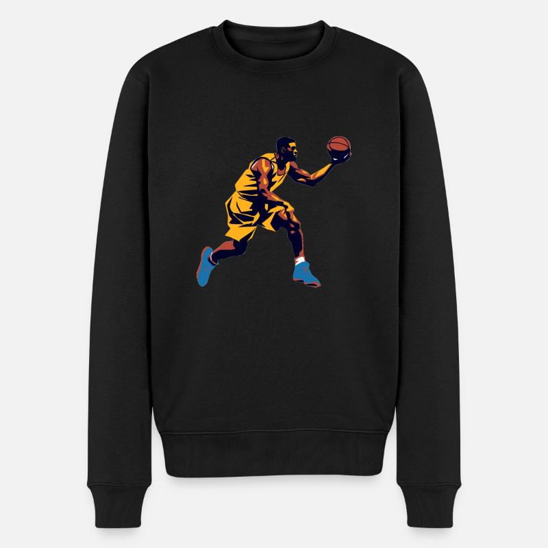 BASKETBALL für immer! - Männer Premium Bio Pullover - Schwarz