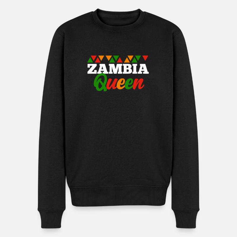 Sambia - Männer Premium Bio Pullover - Schwarz