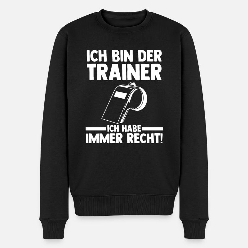 Sportmannschaft Trainer - Männer Premium Bio Pullover - Schwarz