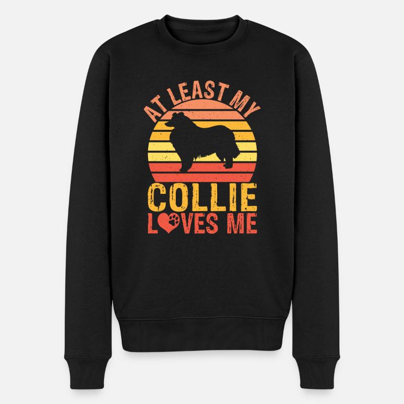 Collie Gifts - Männer Premium Bio Pullover - Schwarz