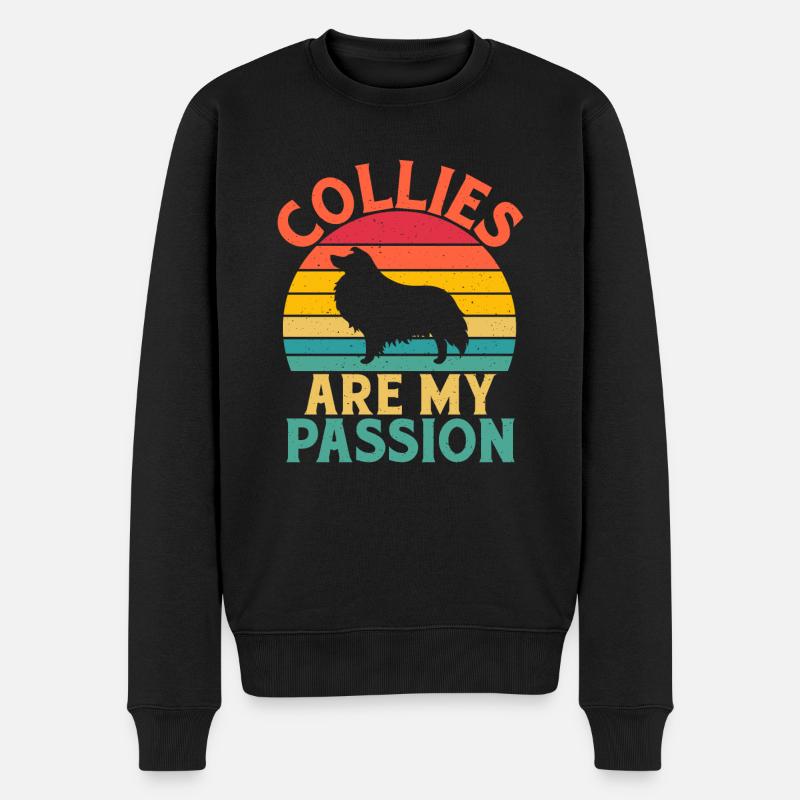 Cadeaux Collie - Pull Premium bio Homme - noir