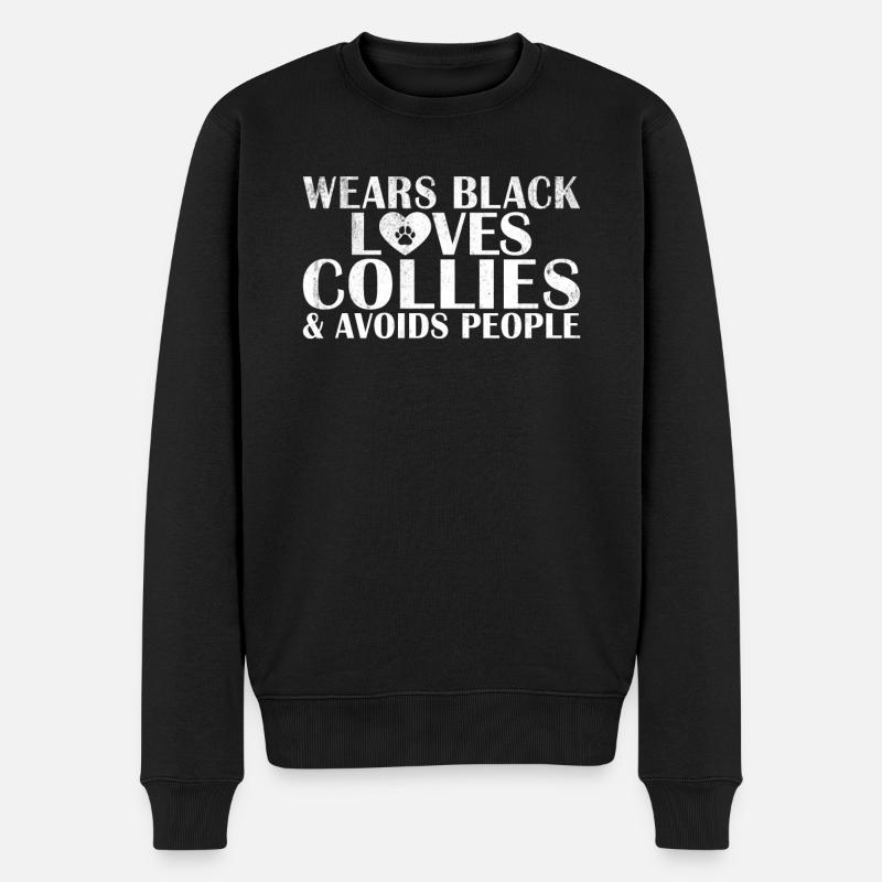Collie Gifts - Männer Premium Bio Pullover - Schwarz