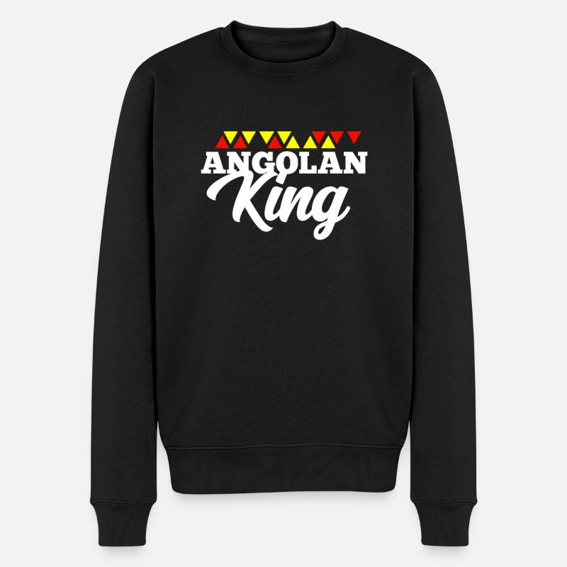 Angola - Männer Premium Bio Pullover - Schwarz