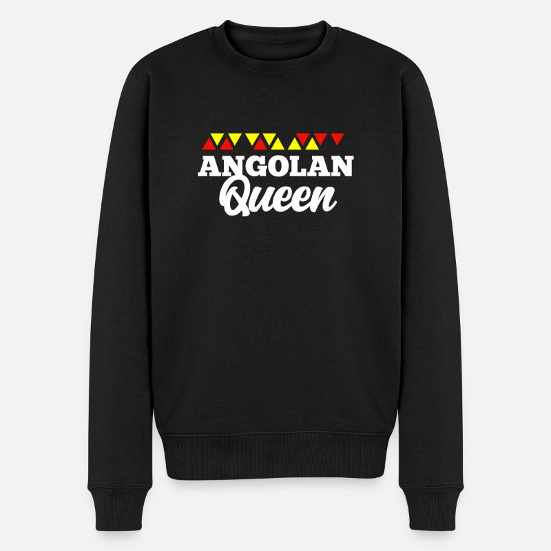 Angola - Männer Premium Bio Pullover - Schwarz