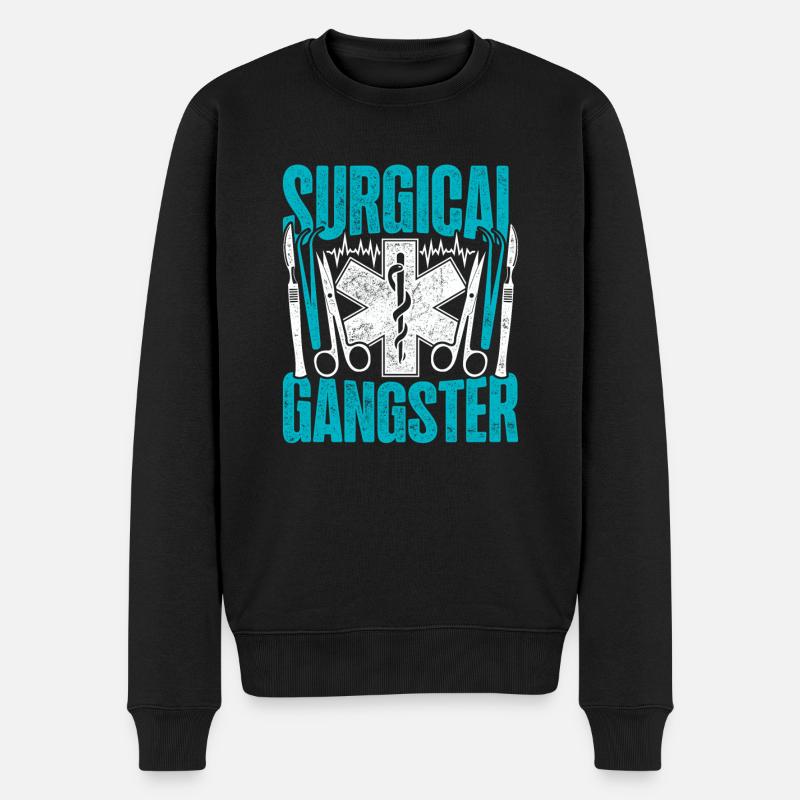 Assistant chirurgical Gangster chirurgical - Pull Premium bio Homme - noir