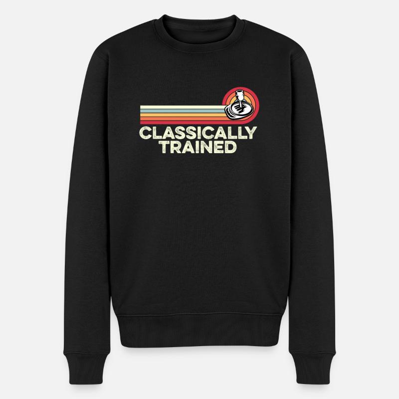 Klassisch ausgebildetes Schaltgetriebe Drei - Männer Premium Bio Pullover - Schwarz