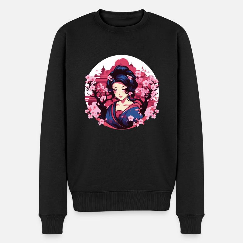 Geisha du Japon - Pull Premium bio Homme - noir