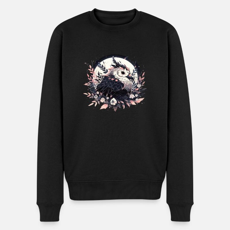 Vogel Vögel Vogelkopf Vogel Tiere Natur - Männer Premium Bio Pullover - Schwarz