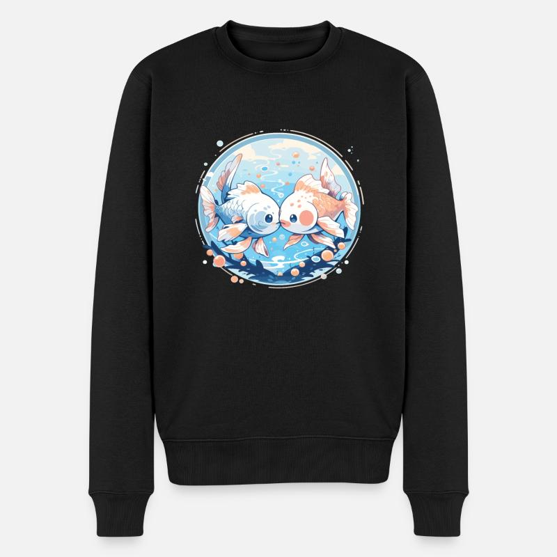 Poisson rouge - Pull Premium bio Homme - noir