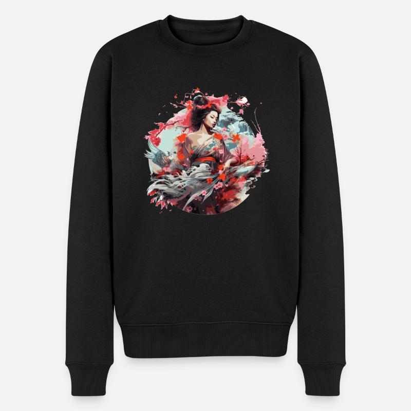 Geisha du Japon - Pull Premium bio Homme - noir