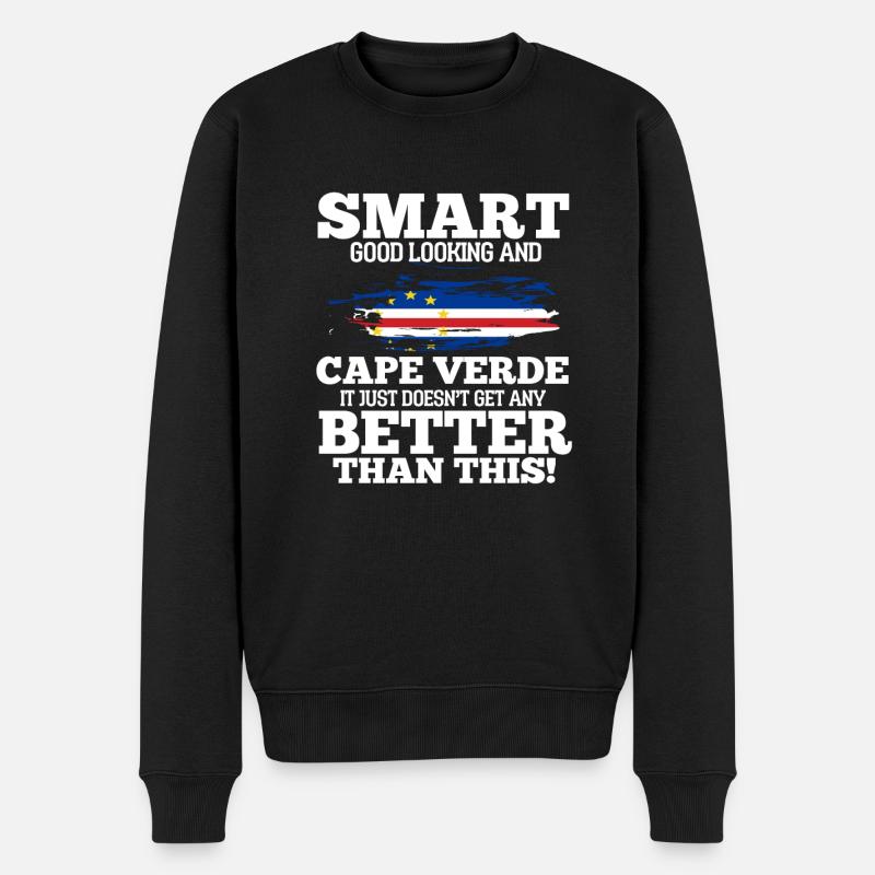 Cape Verde - Männer Premium Bio Pullover - Schwarz