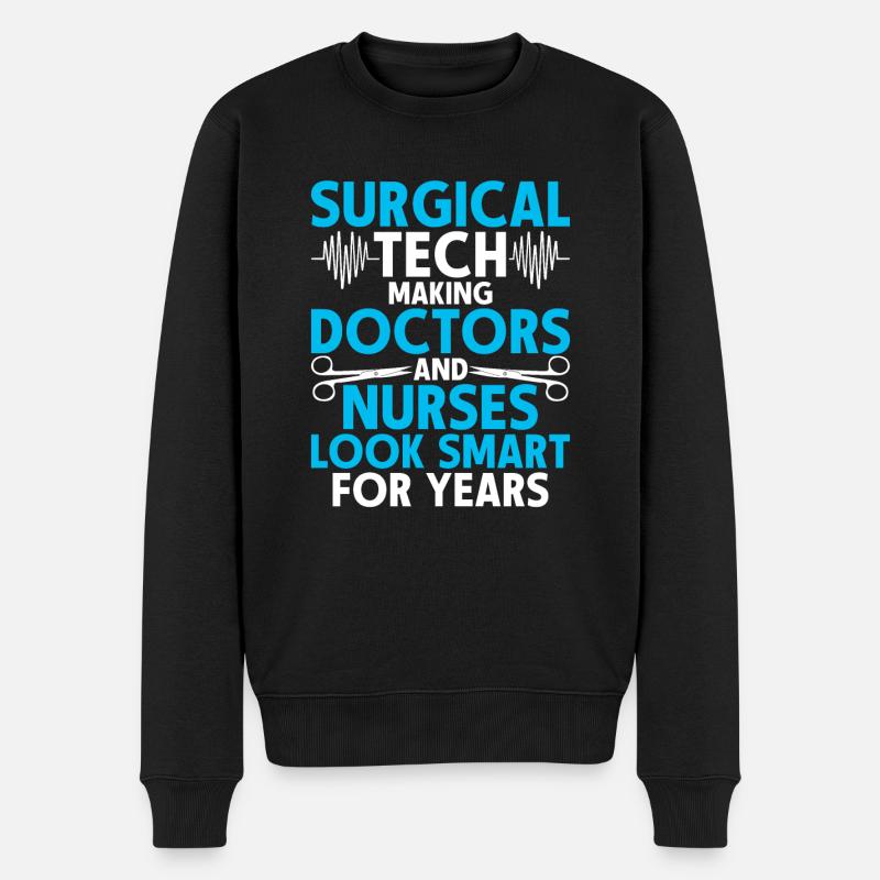 Assistant chirurgical Tech chirurgical - Pull Premium bio Homme - noir