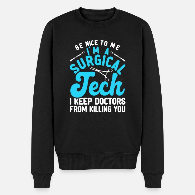 Surgical Technical Assistant - Men's Premium Organic Jumper - black