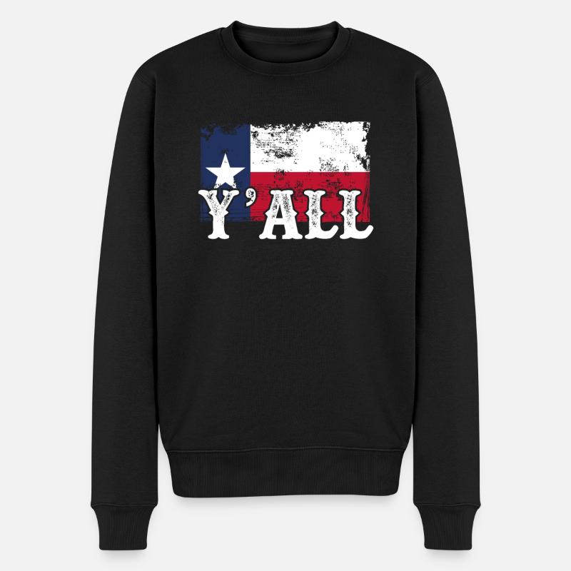 Vous tous Texas - Pull Premium bio Homme - noir