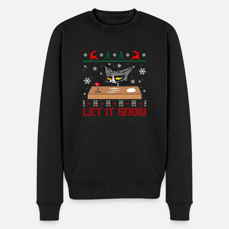 Let It Snow Cat - Pull Premium bio Homme - noir