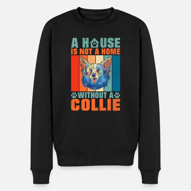 Cadeaux Collie - Pull Premium bio Homme - noir
