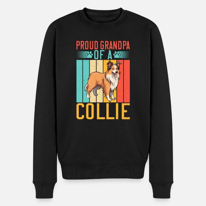 Cadeaux Collie - Pull Premium bio Homme - noir