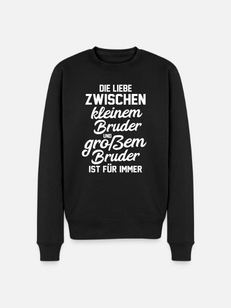 Geschwister Brüder Bruder - Männer Premium Bio Pullover - Schwarz