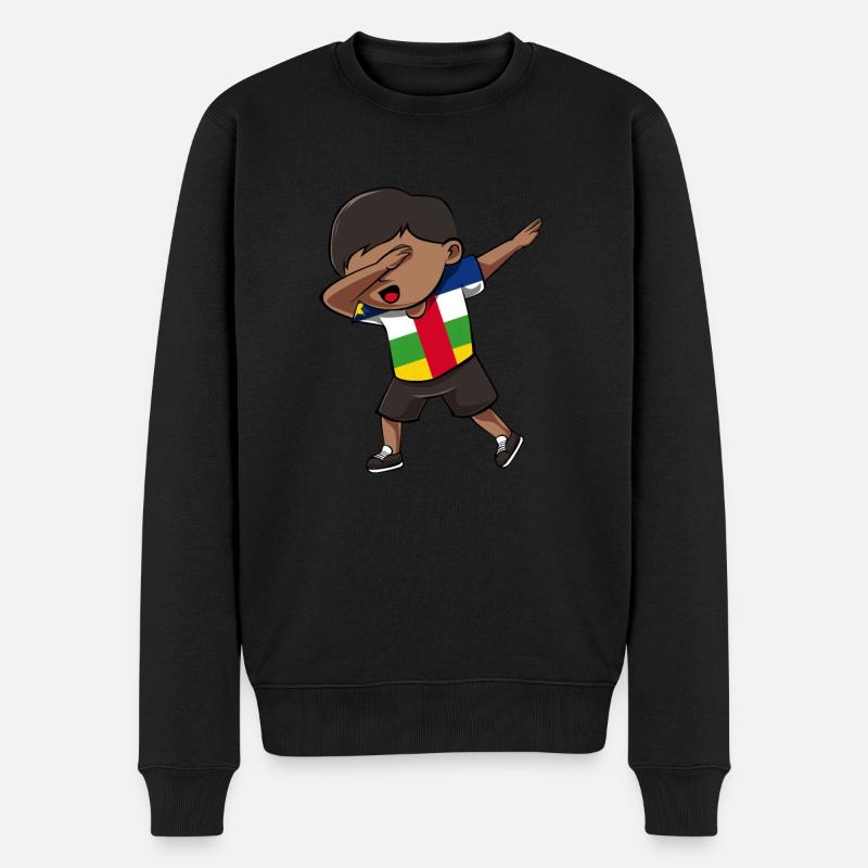 Zentral Afrikanische Republik - Männer Premium Bio Pullover - Schwarz