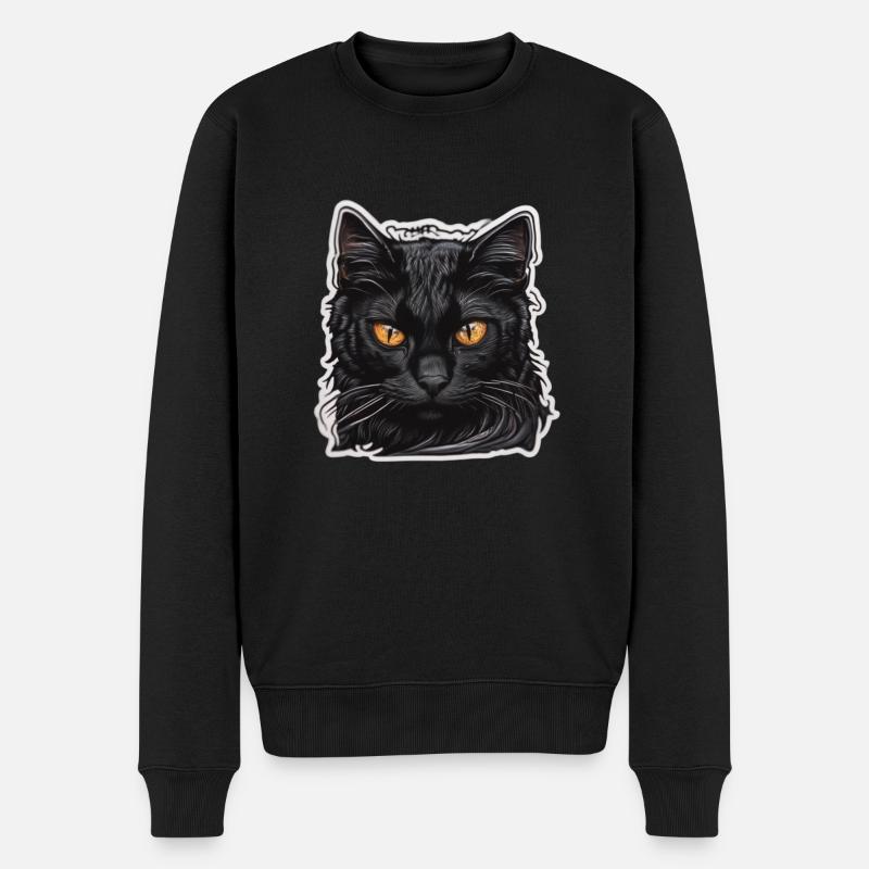 Chat noir - Pull Premium bio Homme - noir