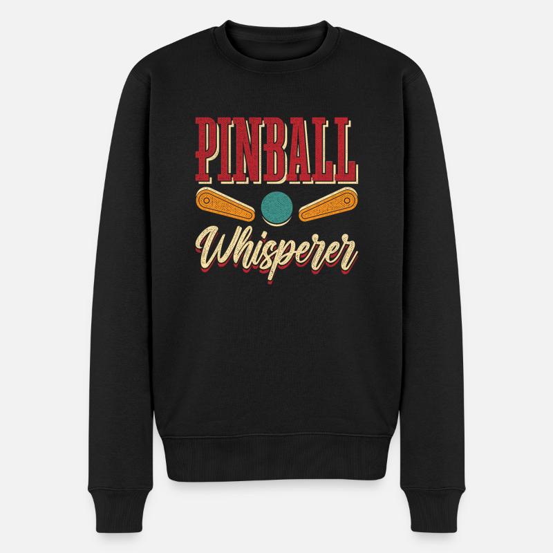 Pinball Whisperer Flipperspieler - Männer Premium Bio Pullover - Schwarz