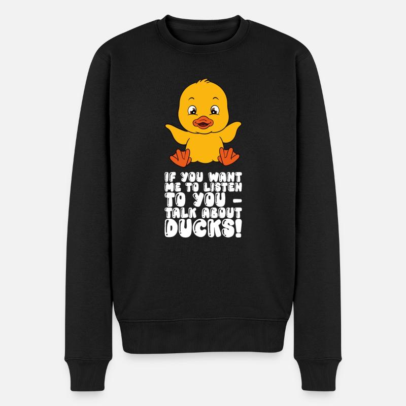 Drôles de canards Canard mignon - Pull Premium bio Homme - noir