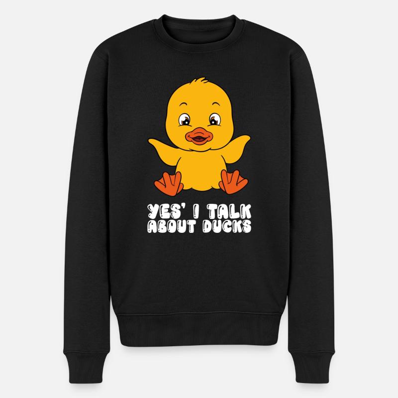 Drôles de canards Canard mignon - Pull Premium bio Homme - noir