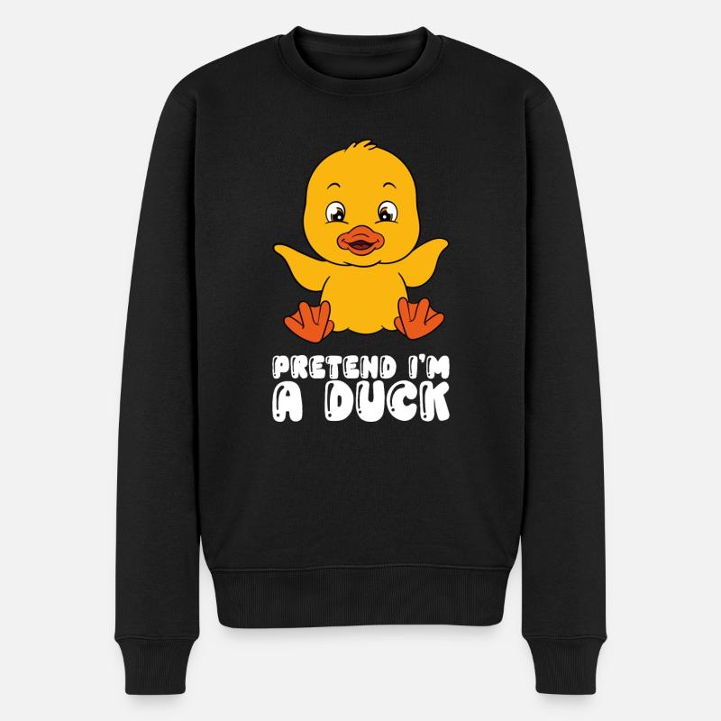 Drôles de canards Canard mignon - Pull Premium bio Homme - noir
