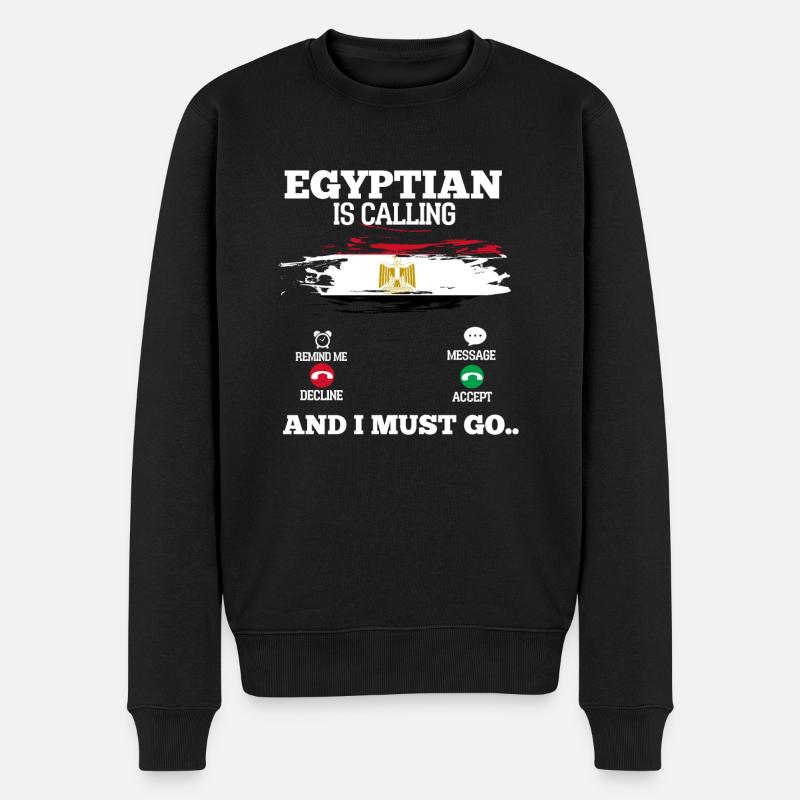 Ägypten - Männer Premium Bio Pullover - Schwarz