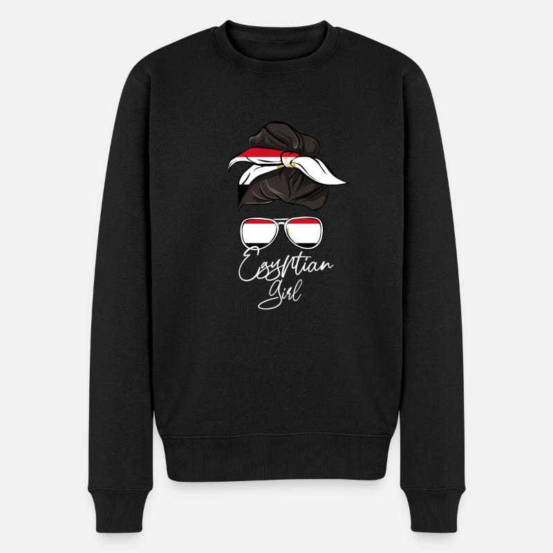 Ägypten - Männer Premium Bio Pullover - Schwarz
