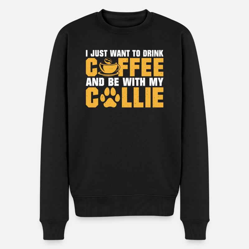 Collie Gifts - Männer Premium Bio Pullover - Schwarz