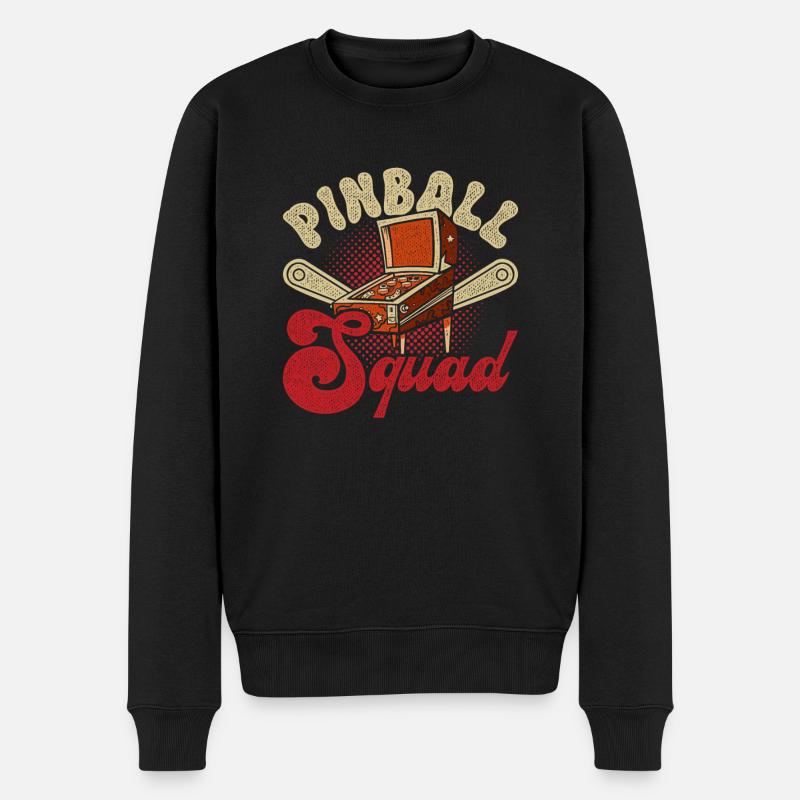 Pinball Squad - Männer Premium Bio Pullover - Schwarz