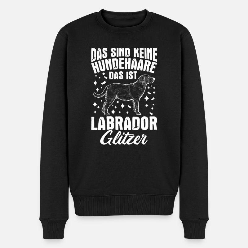 Labrador Hundefan Hundebesitzer Hund Gassi Geher H - Männer Premium Bio Pullover - Schwarz