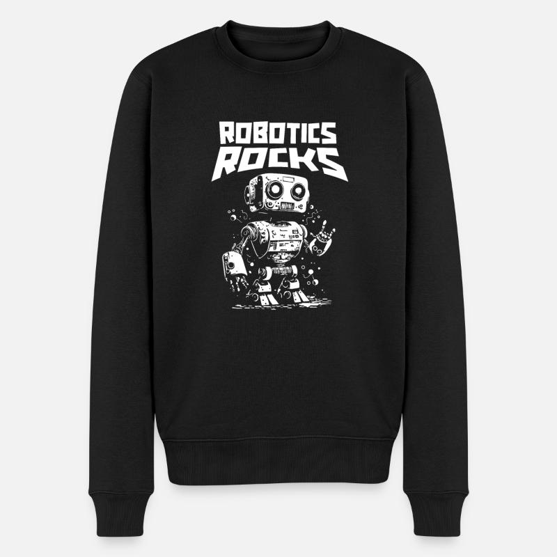 Robotik Ai Roboter - Männer Premium Bio Pullover - Schwarz