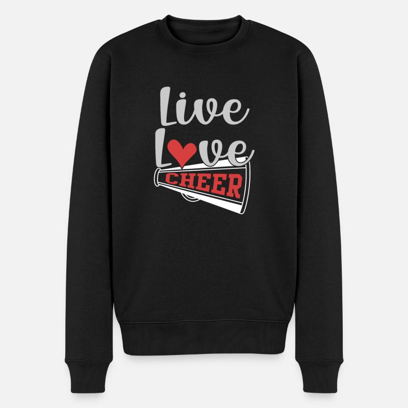 Leben Liebe Jubel - Männer Premium Bio Pullover - Schwarz